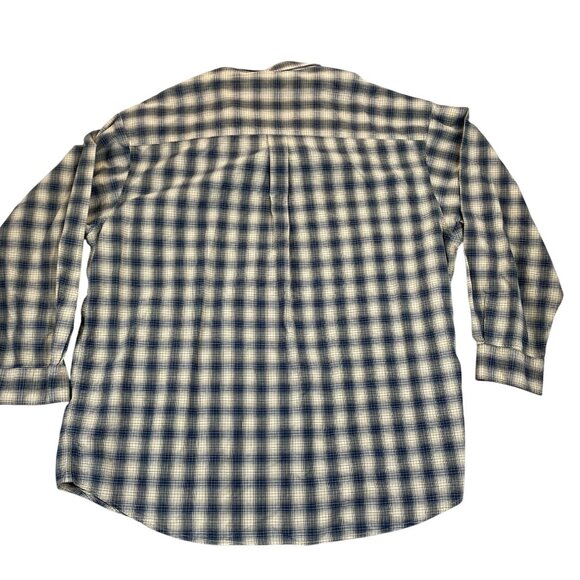 Haggar Mens Plaid Button-Down Shirts 3XLT 100% Cotton Blue & Green Lot Of 2 - Picture 4 of 10